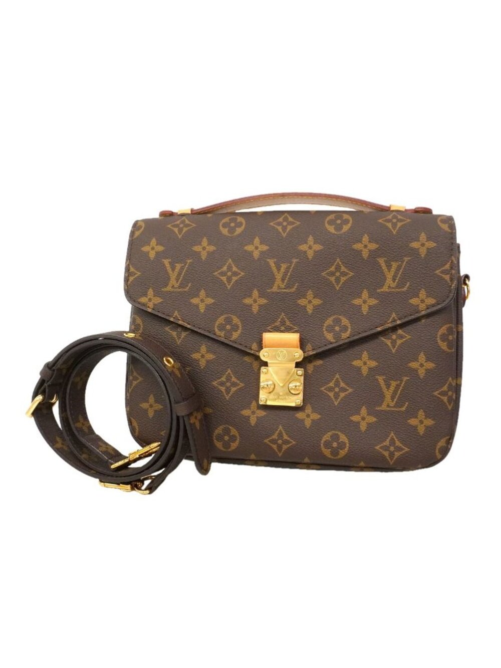 Louis Vuitton Handbag Monogram Pochette Metis MM Brown 2-Way Bag